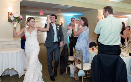 Wedding Grand Entrance at Abenaqui Country Club - Rye NH. Photo by Rick Bouthiette Photography