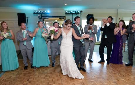 Wedding Grand Entrance at Abenaqui Country Club - Rye NH. Photo by Rick Bouthiette Photography