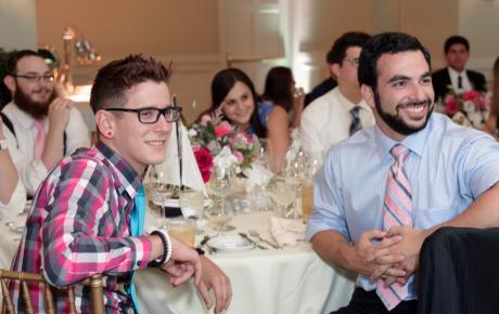 Wedding DJ shares the love story at Abenaqui Country Club - Rye NH. Photo by Rick Bouthiette Photography