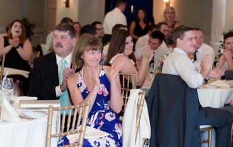 Wedding Grand Entrance at Abenaqui Country Club - Rye NH. Photo by Rick Bouthiette Photography