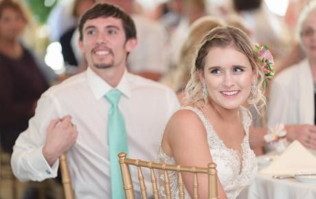 Wedding toast at Abenaqui Country Club - Rye NH. Photo by Rick Bouthiette Photography