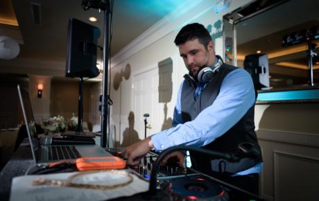 Wedding DJ has everyone Dancing at Abenaqui Country Club - Rye NH. Photo by Rick Bouthiette Photography