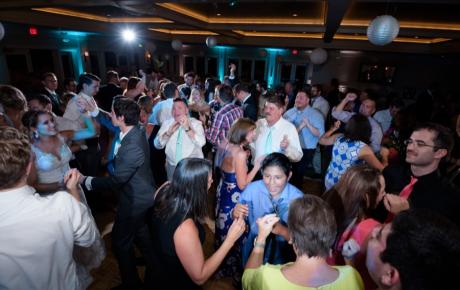 Wedding DJ has everyone Dancing at Abenaqui Country Club - Rye NH. Photo by Rick Bouthiette Photography