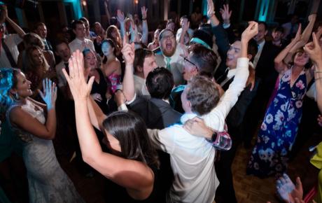 Wedding DJ has everyone Dancing at Abenaqui Country Club - Rye NH. Photo by Rick Bouthiette Photography