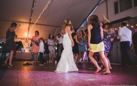 Dancing at Flag Hill Winery - Lee, NH. Photo by Jayna Cowal Photography - Wedding DJ Audio Events