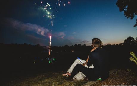 Fireworks at Flag Hill Winery Lee, NH. Photo by Jayna Cowal Photography - New Hampshire Wedding DJs 