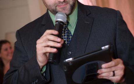 MC/Host Michael Guyre shares Allison and Jared's Love story with their guests. 